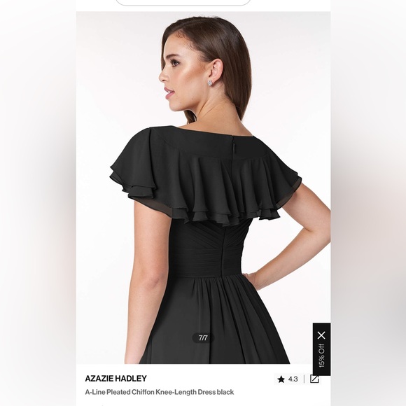 NEW 🖤Black Azazie Dress - zippered back. Plus sized - Picture 4 of 12